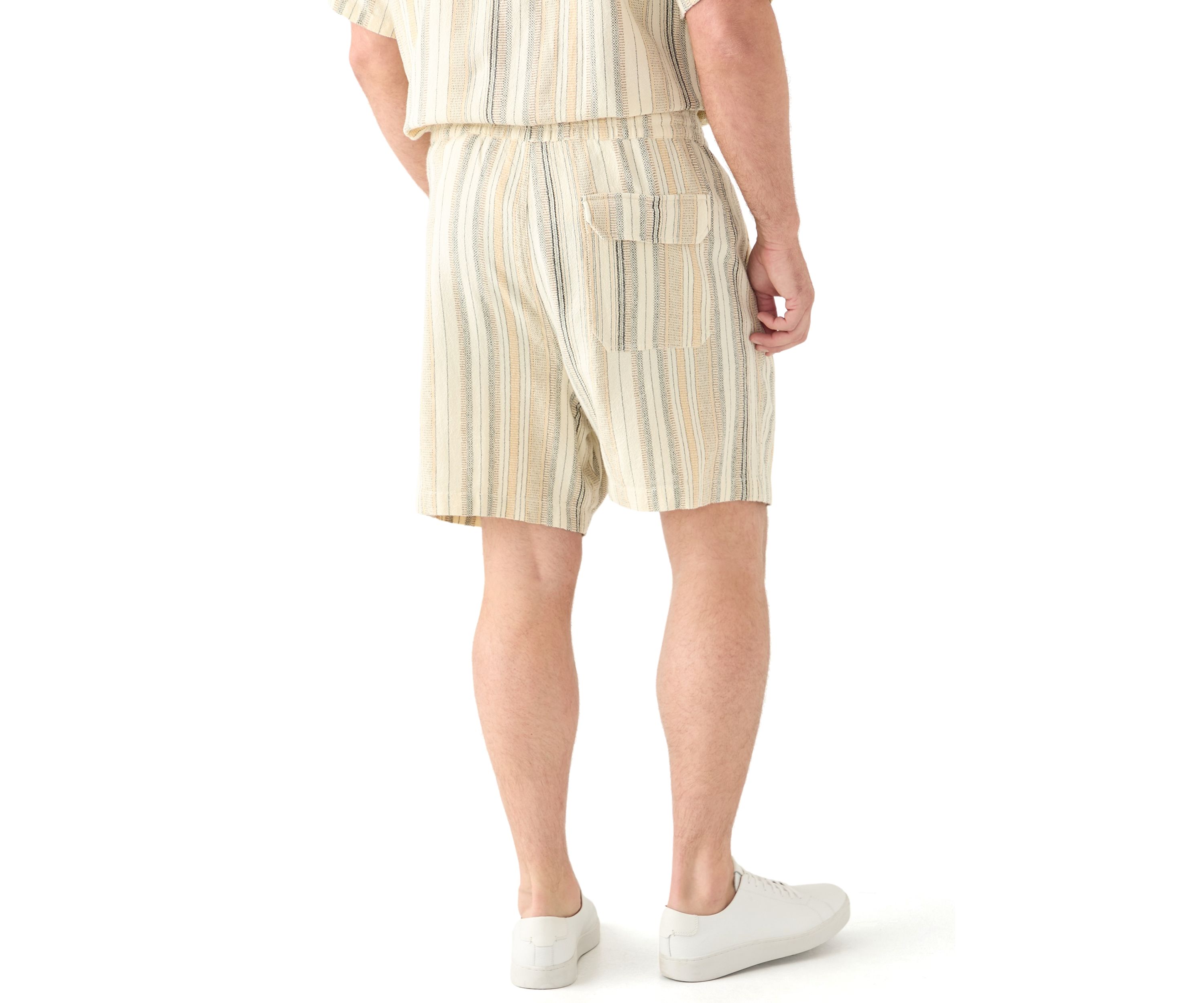 Big & Tall Striped Pull On Shorts