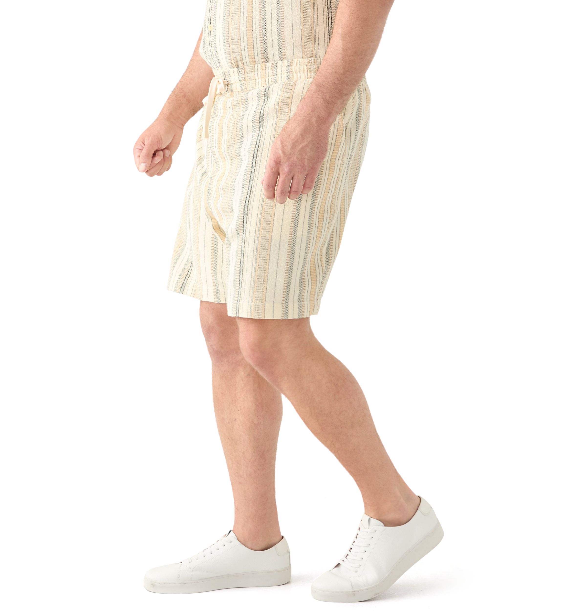 Big & Tall Striped Pull On Shorts