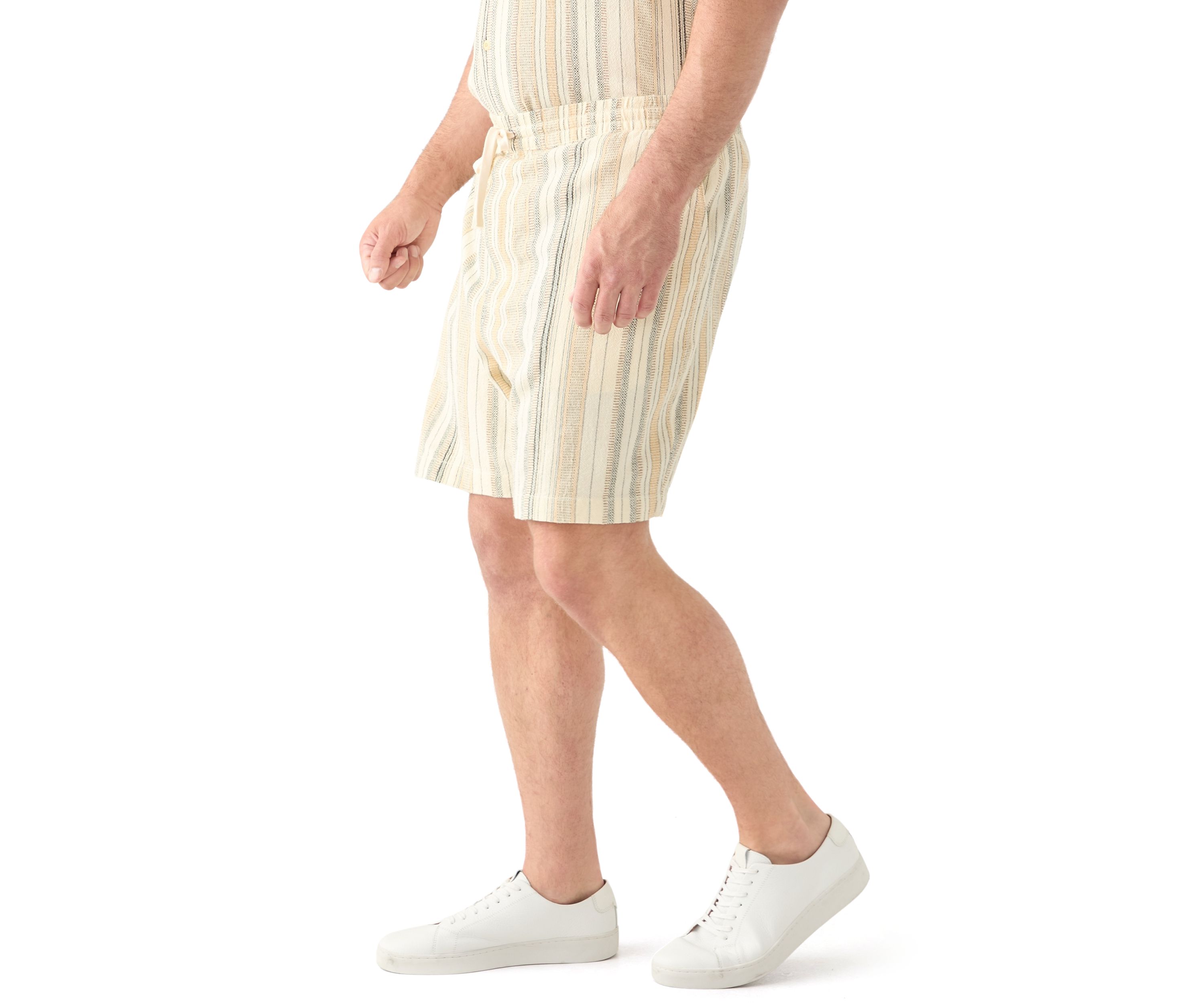 Big & Tall Striped Pull On Shorts