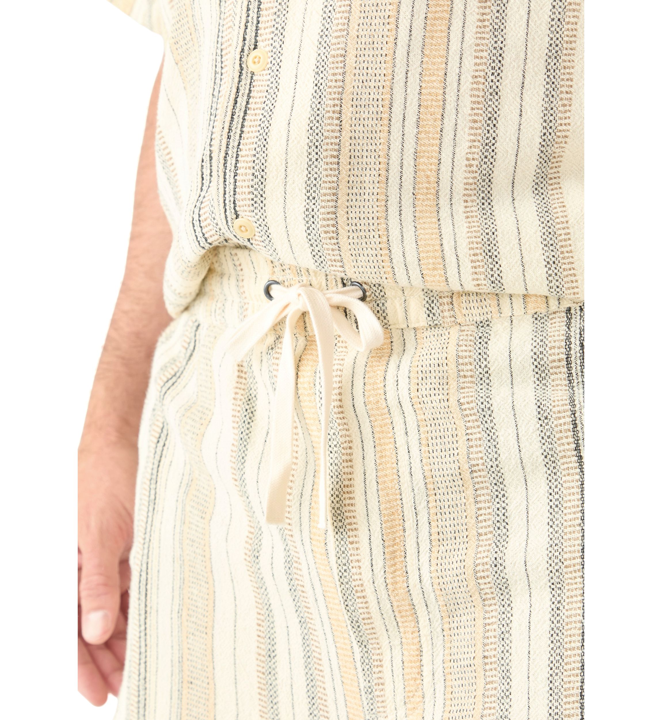 Big & Tall Striped Pull On Shorts