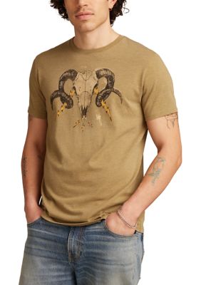 Lucky Brand Men's Ram Skull Graphic T-Shirt