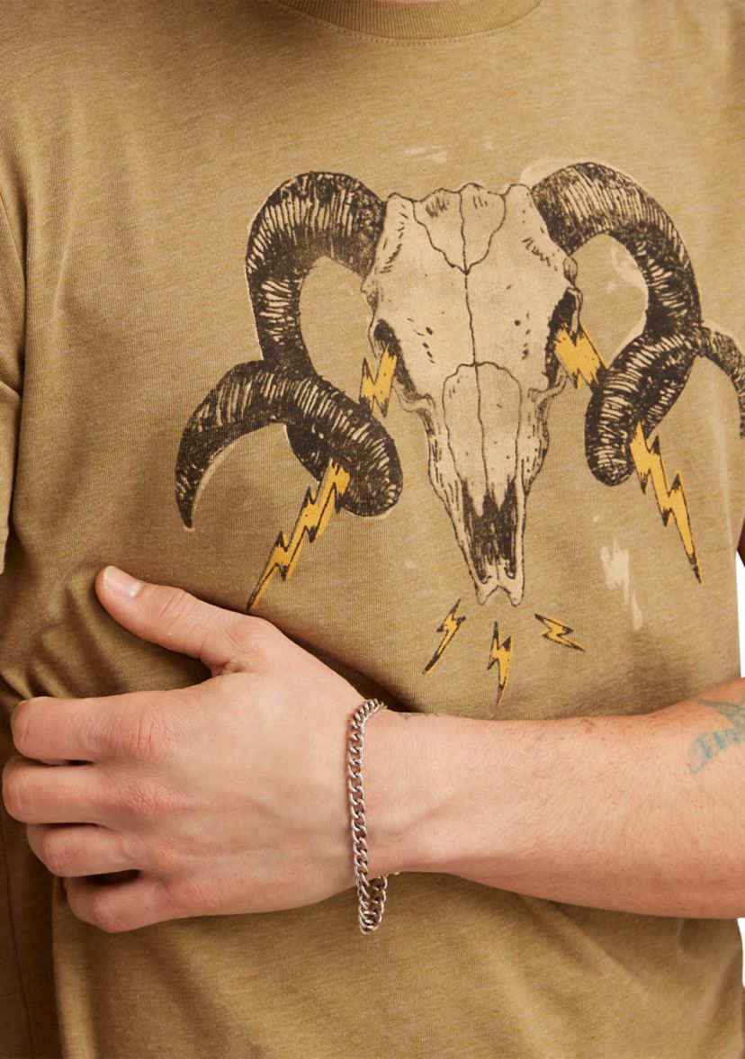 Ram Skull Graphic T-Shirt 