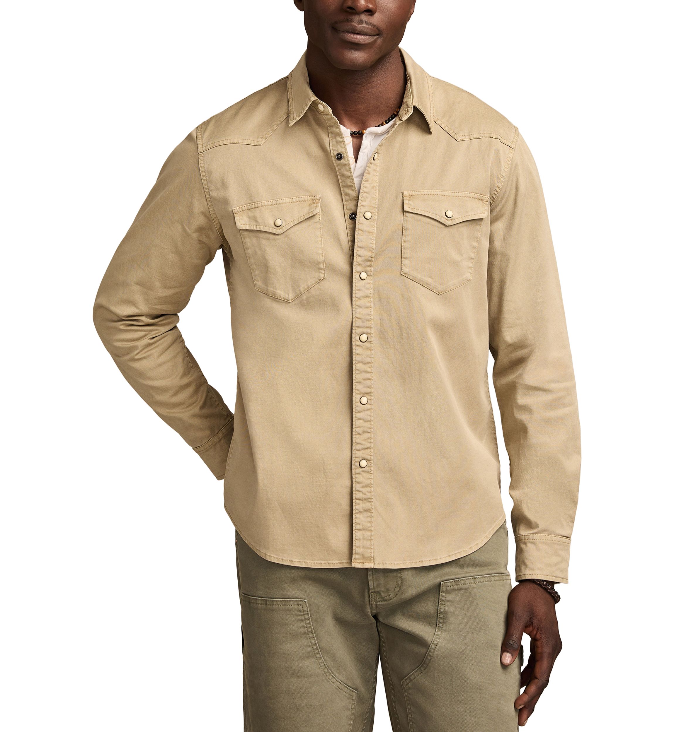 Long Sleeve Twill Western Shirt 