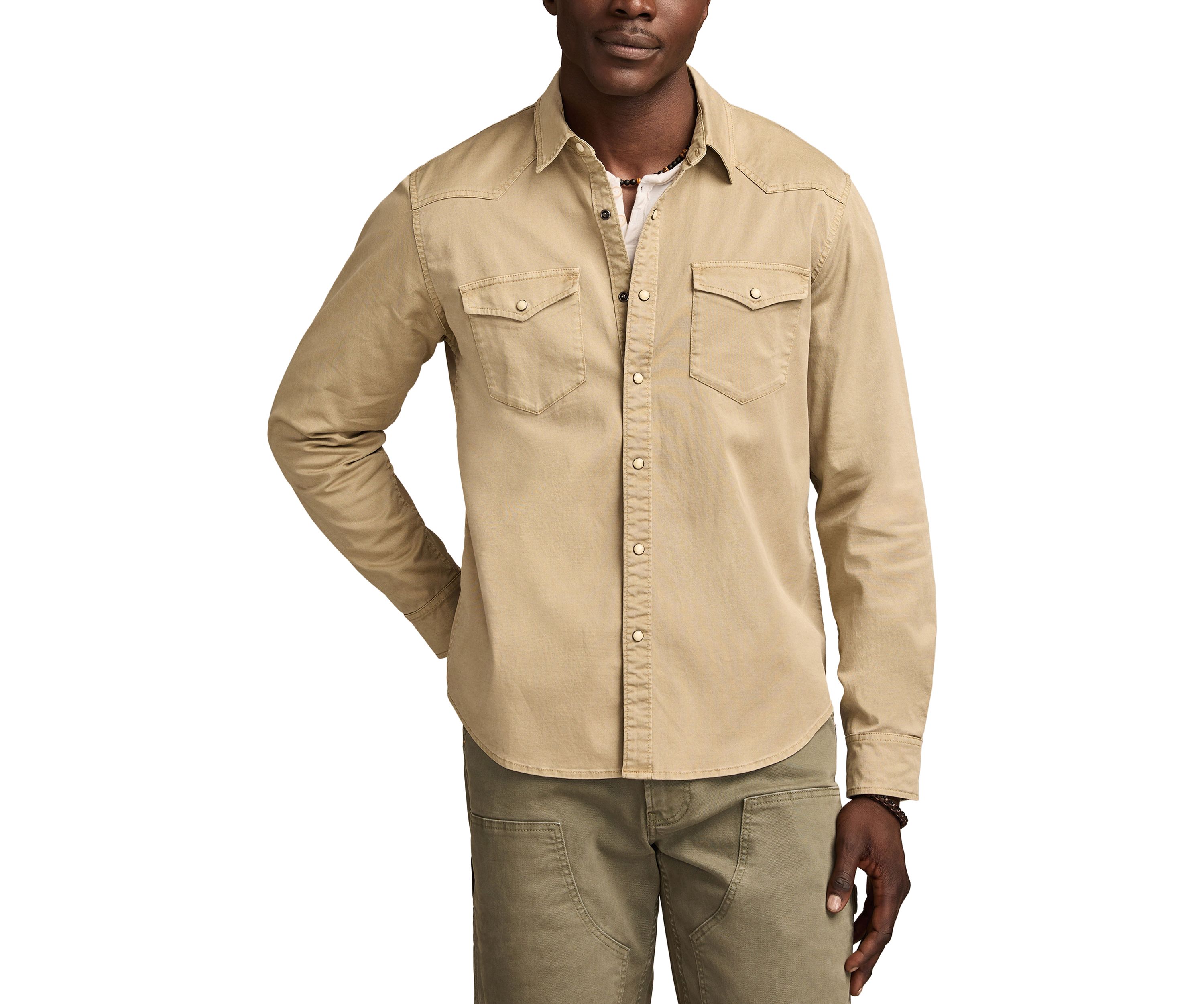 Long Sleeve Twill Western Shirt 