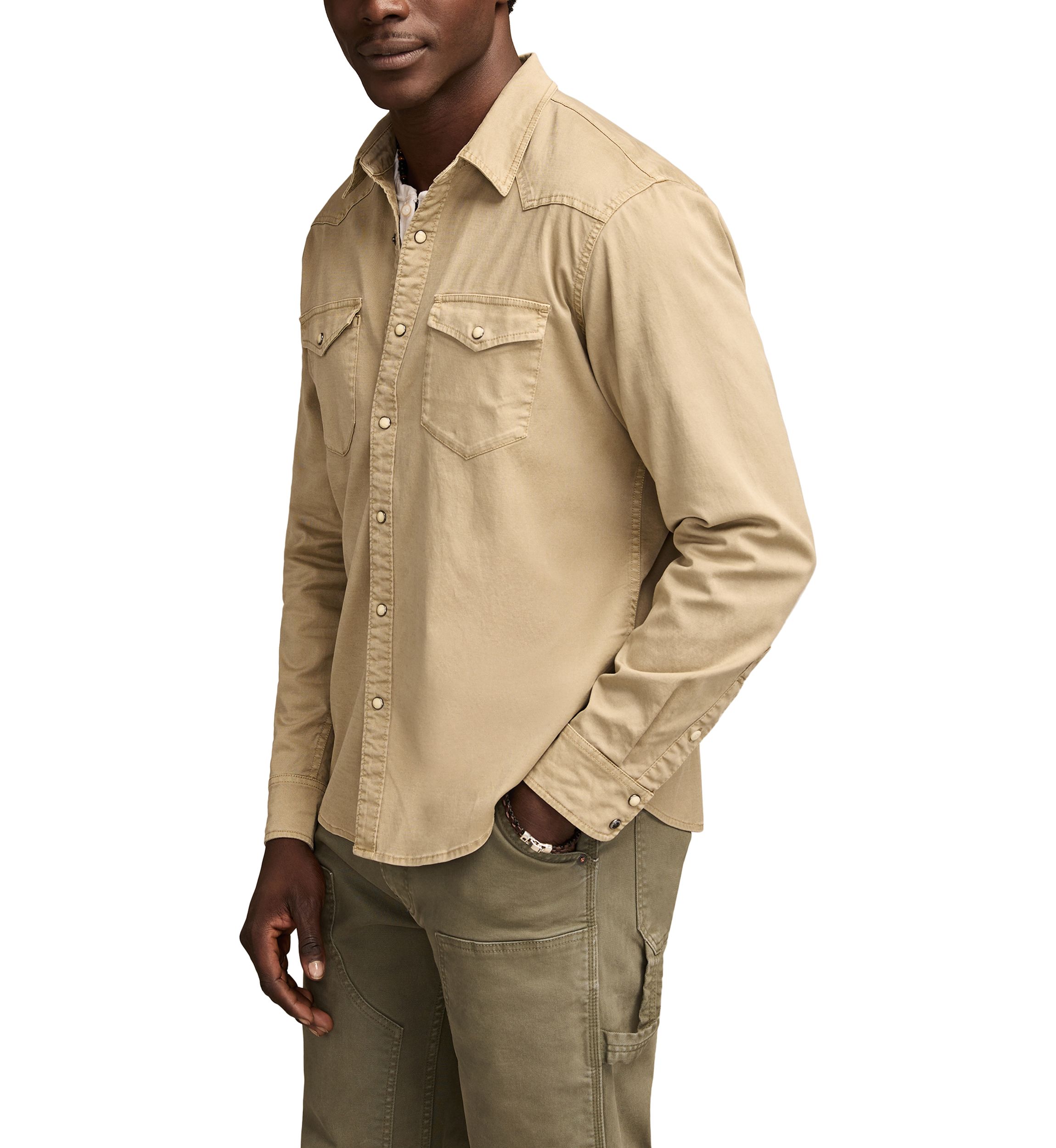 Long Sleeve Twill Western Shirt 
