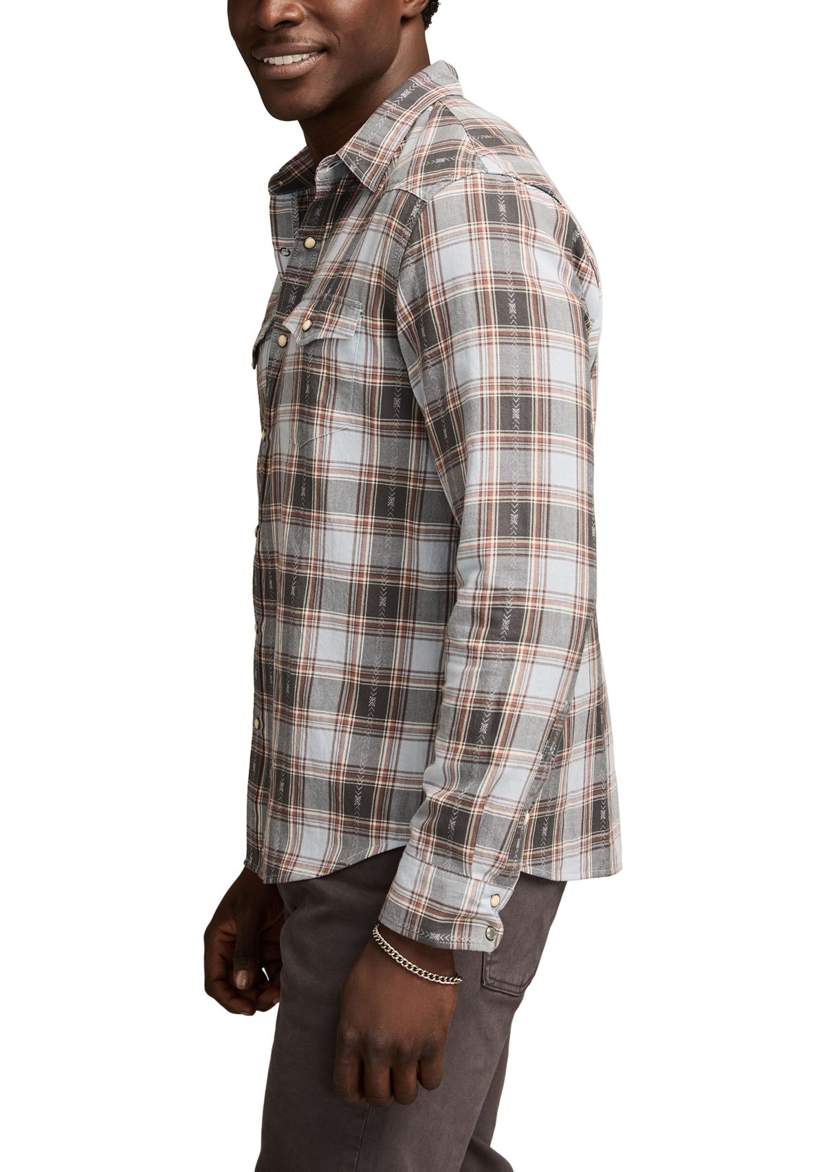 Long Sleeve Dobby Western Shirt 