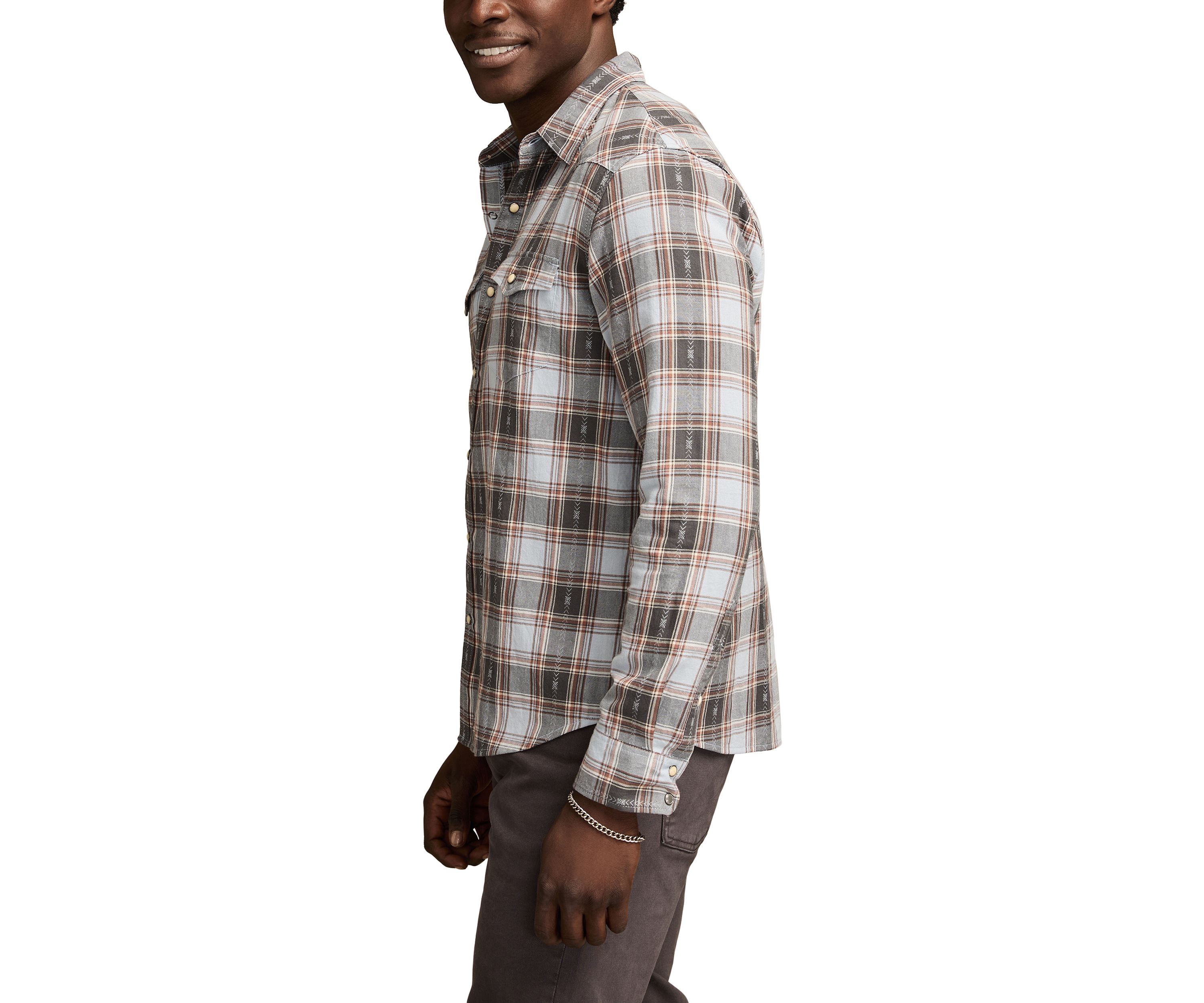 Long Sleeve Dobby Western Shirt 