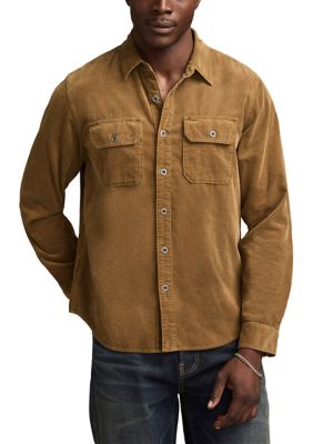 Lucky Brand Men's Long Sleeve Corduroy Utility Shirt, 2XL