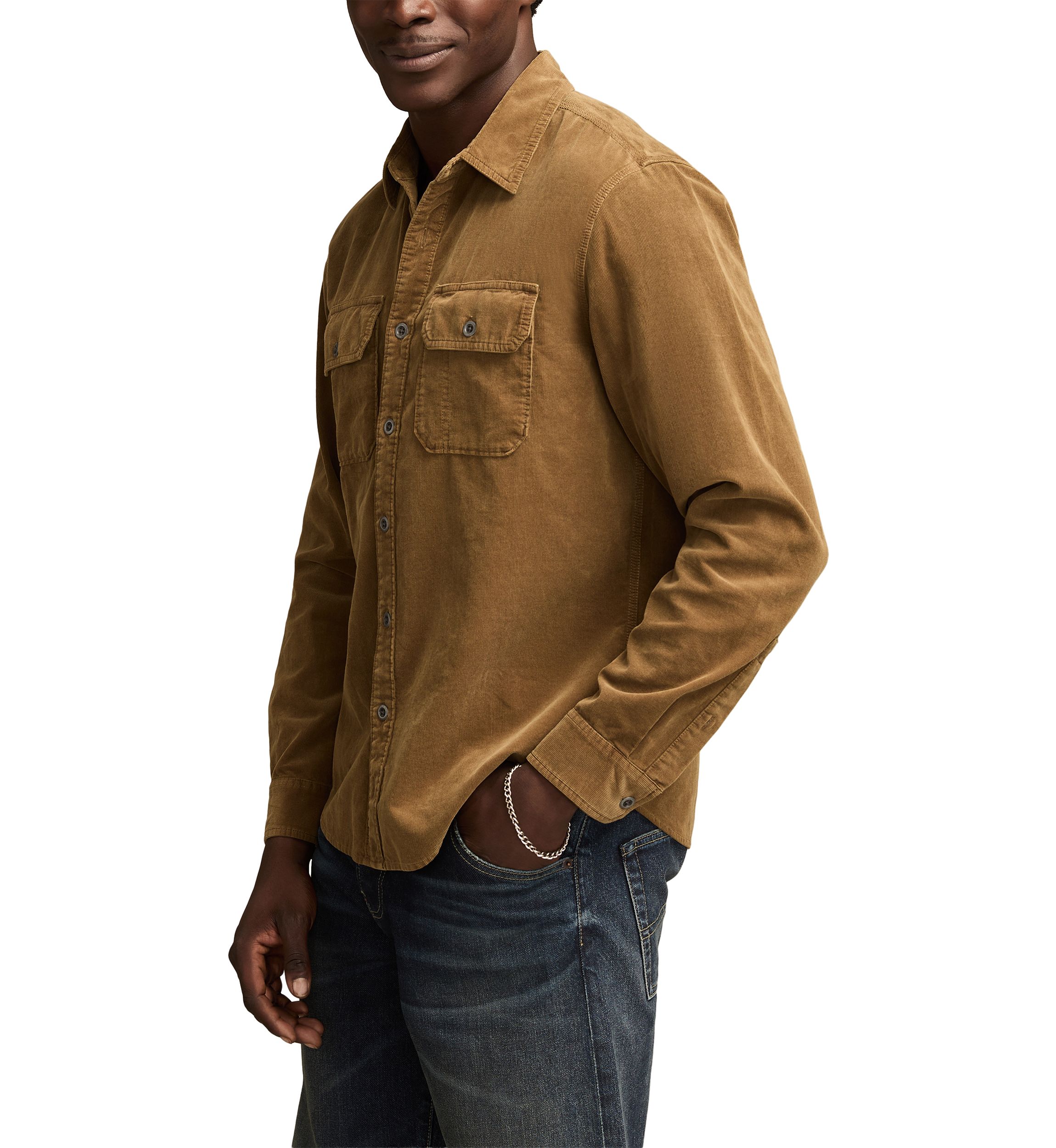 Long Sleeve Corduroy Utility Shirt