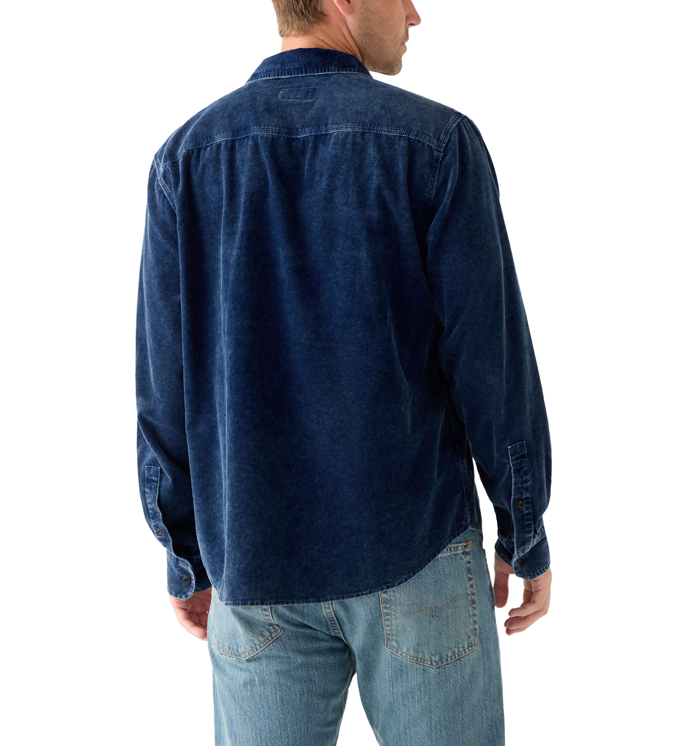 Indigo Corduroy Utility Shirt
