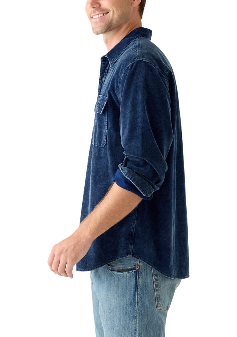 Indigo Corduroy Utility Shirt