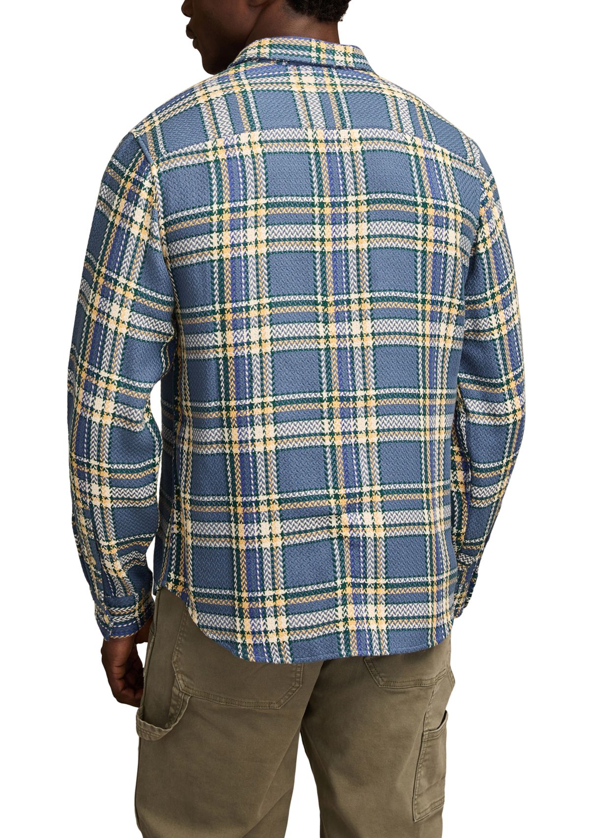 Long Sleeve Herringbone Utility Flannel Shirt