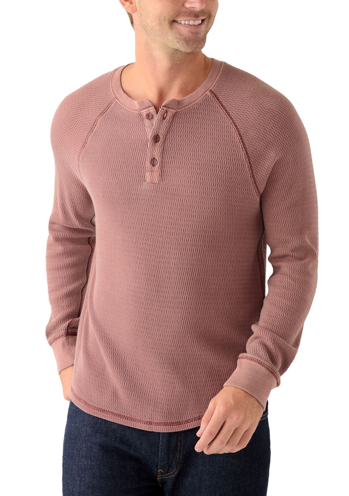 Birdseye Thermal Henley Shirt 