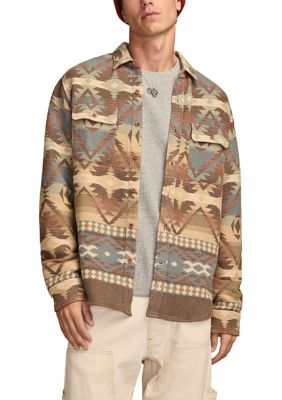 Lucky Brand Men's Jacquard Flannel Shirt
