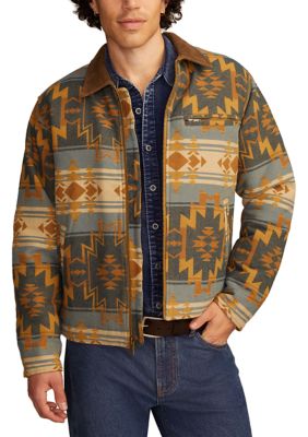 Lucky Brand Men's Jacquard Blanket Jacket