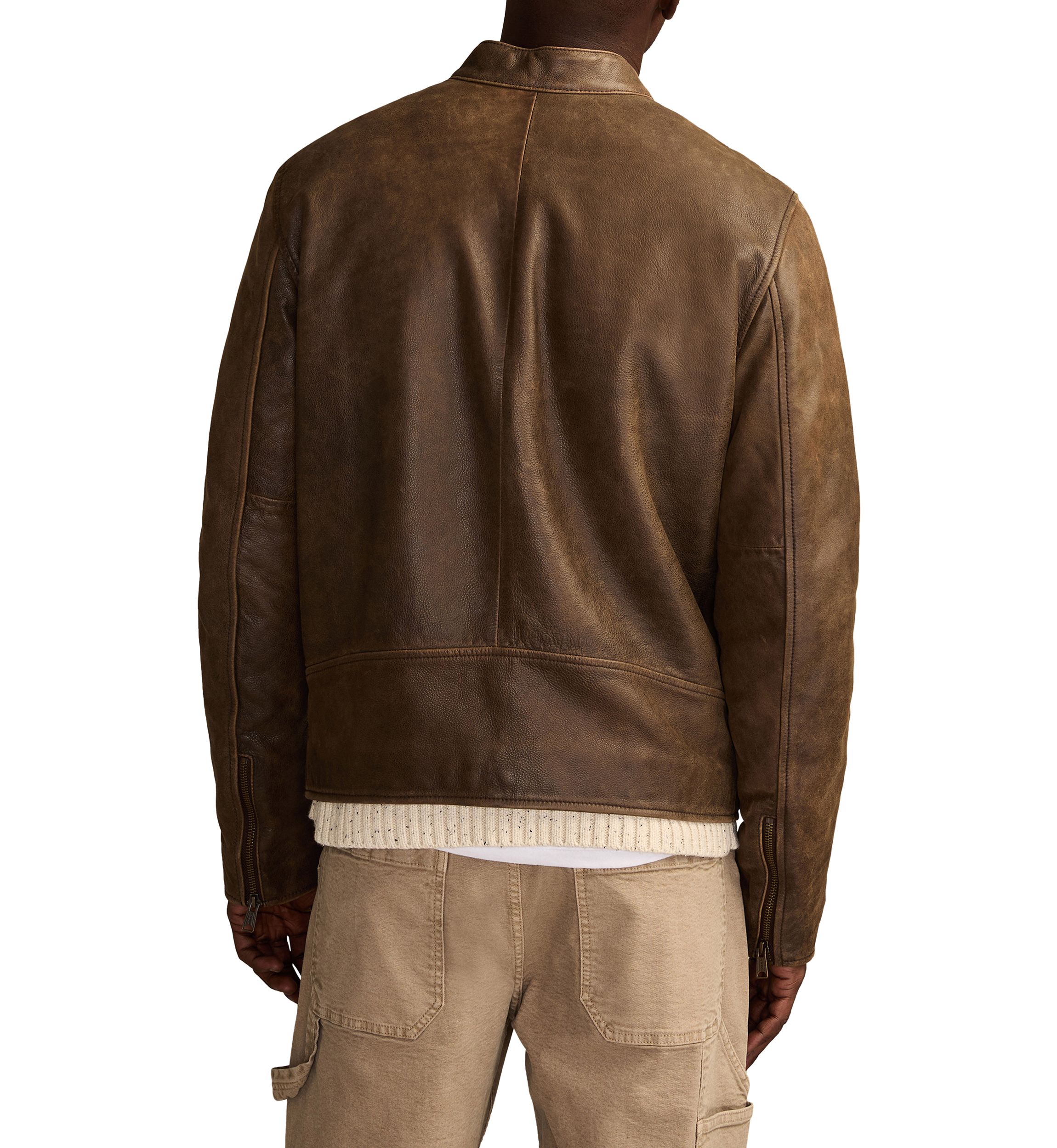 Washed Leather Bonneville Jacket