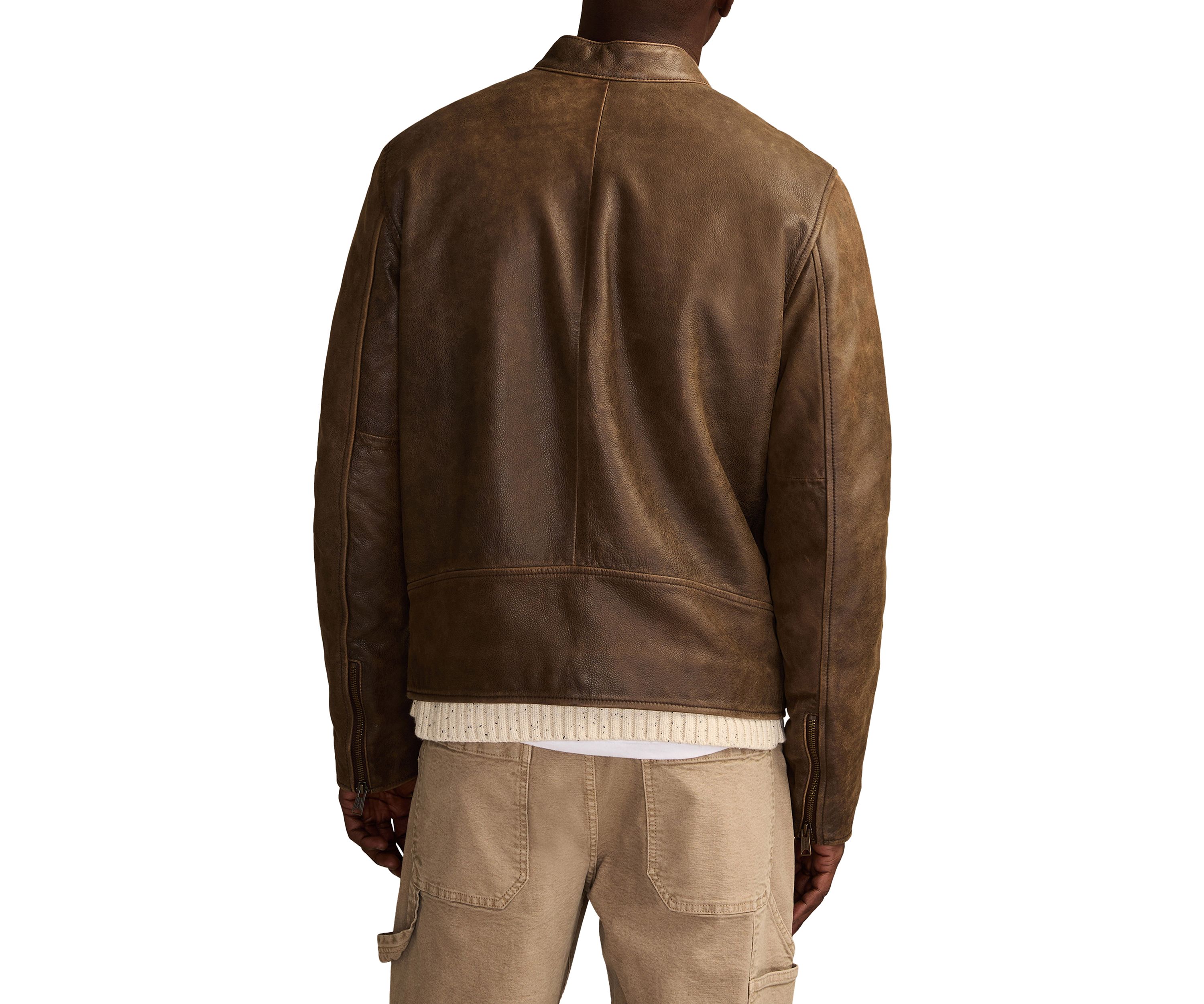 Washed Leather Bonneville Jacket