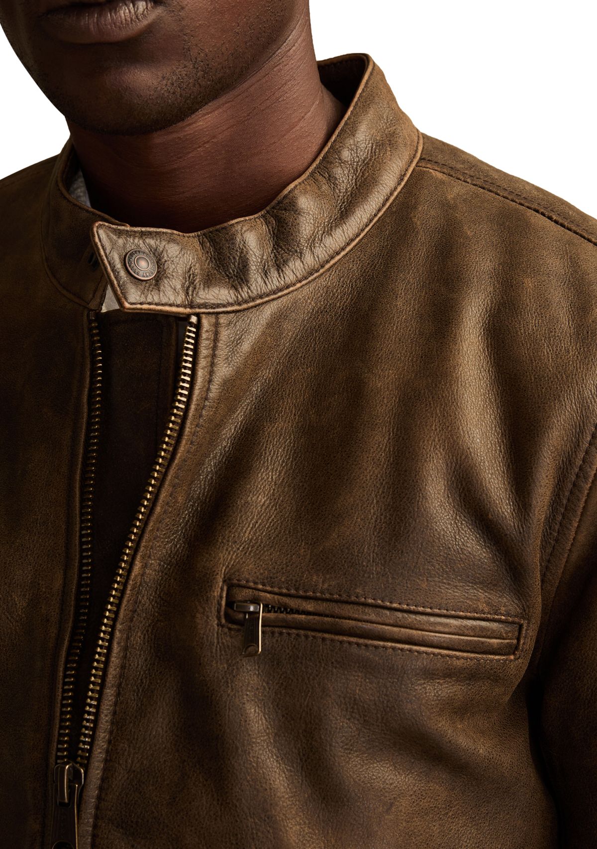Washed Leather Bonneville Jacket