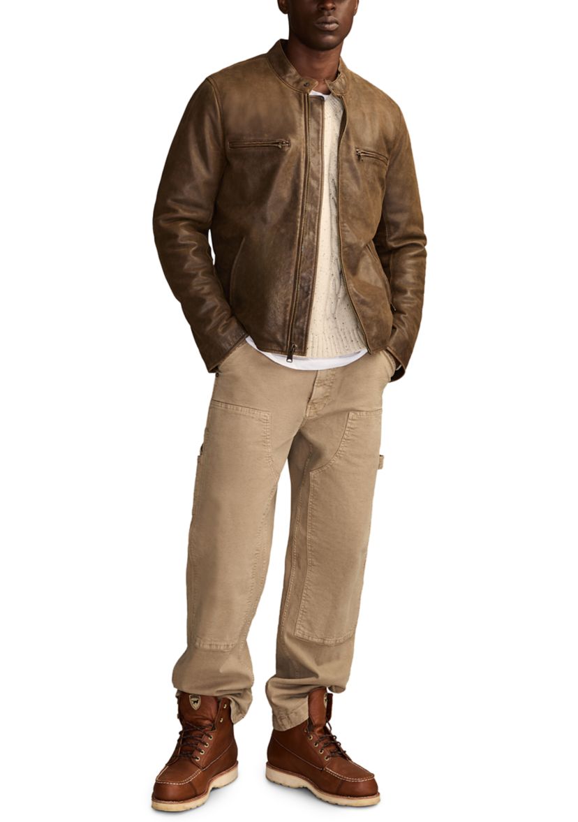 Washed Leather Bonneville Jacket