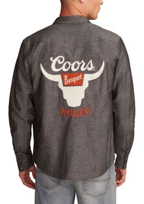Lucky Brand Men's Coors Rodeo Western Button Up Shirt
