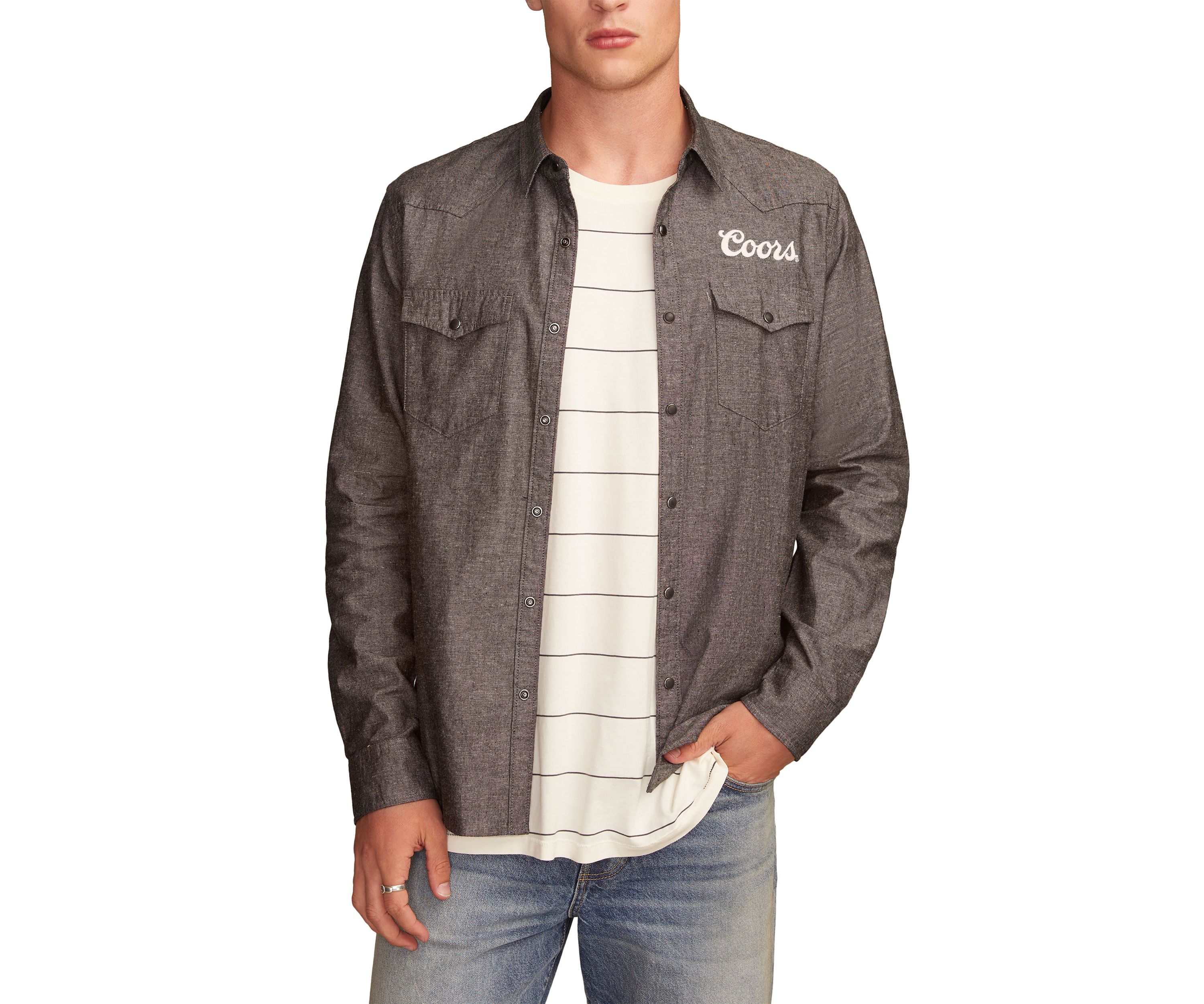 Coors Rodeo Western Button Up Shirt 