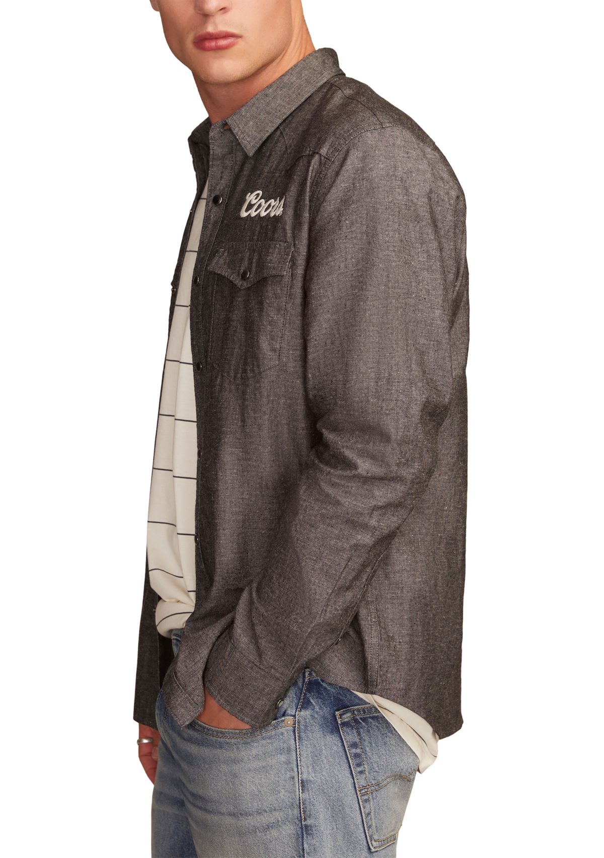 Lucky Brand Coors Rodeo Western Button Up Shirt | Belk