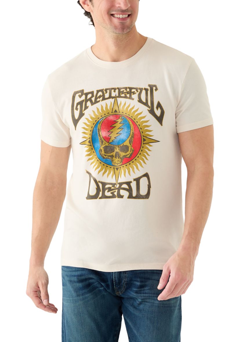 Mens Grateful Dead Real Skull Graphic T-Shirt