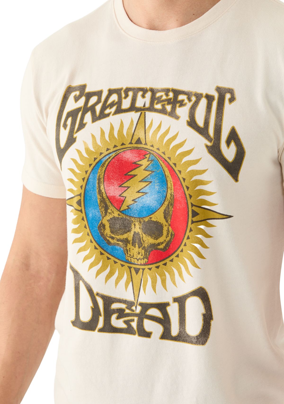 Mens Grateful Dead Real Skull Graphic T-Shirt