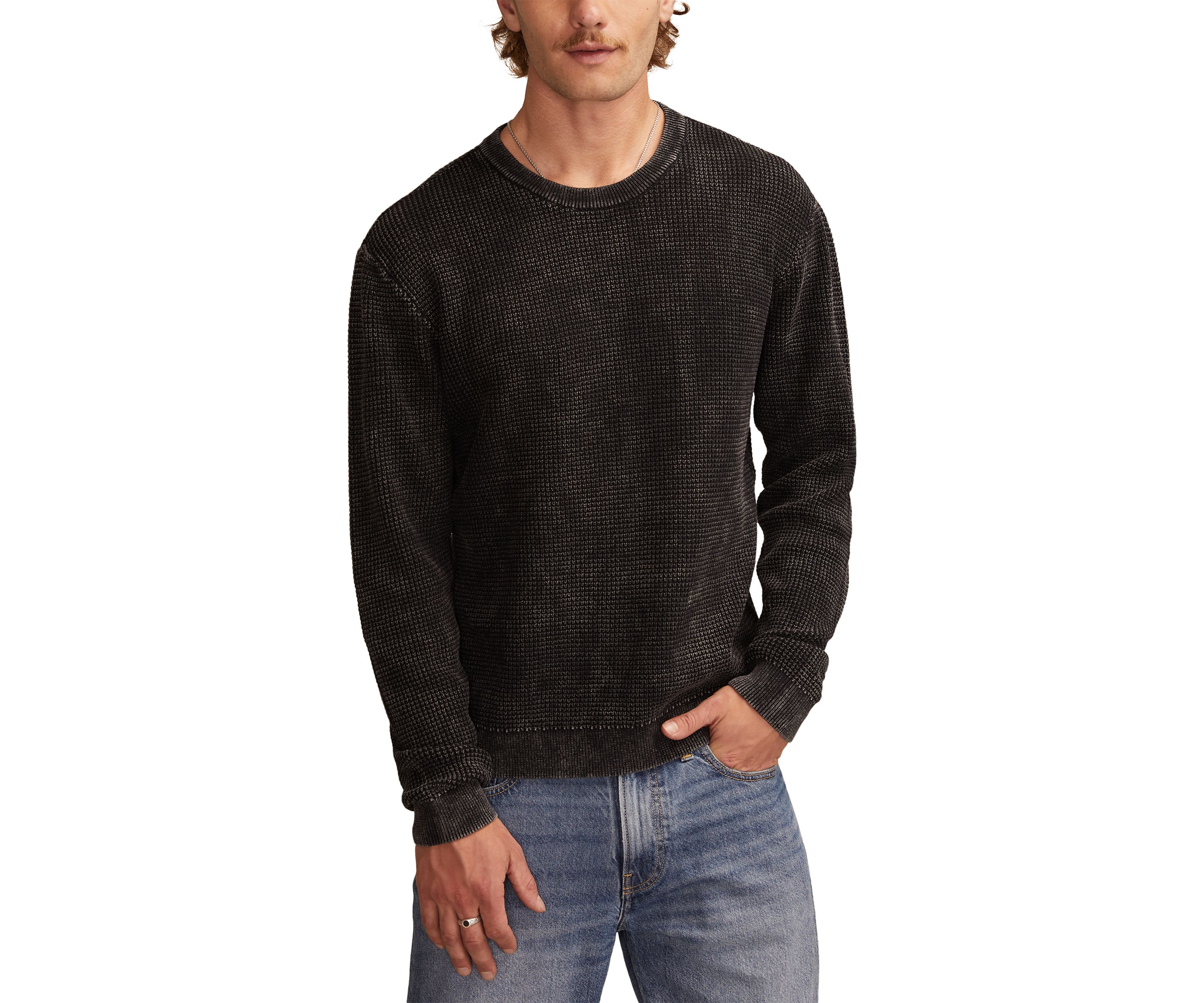 Waffle Crew Sweater