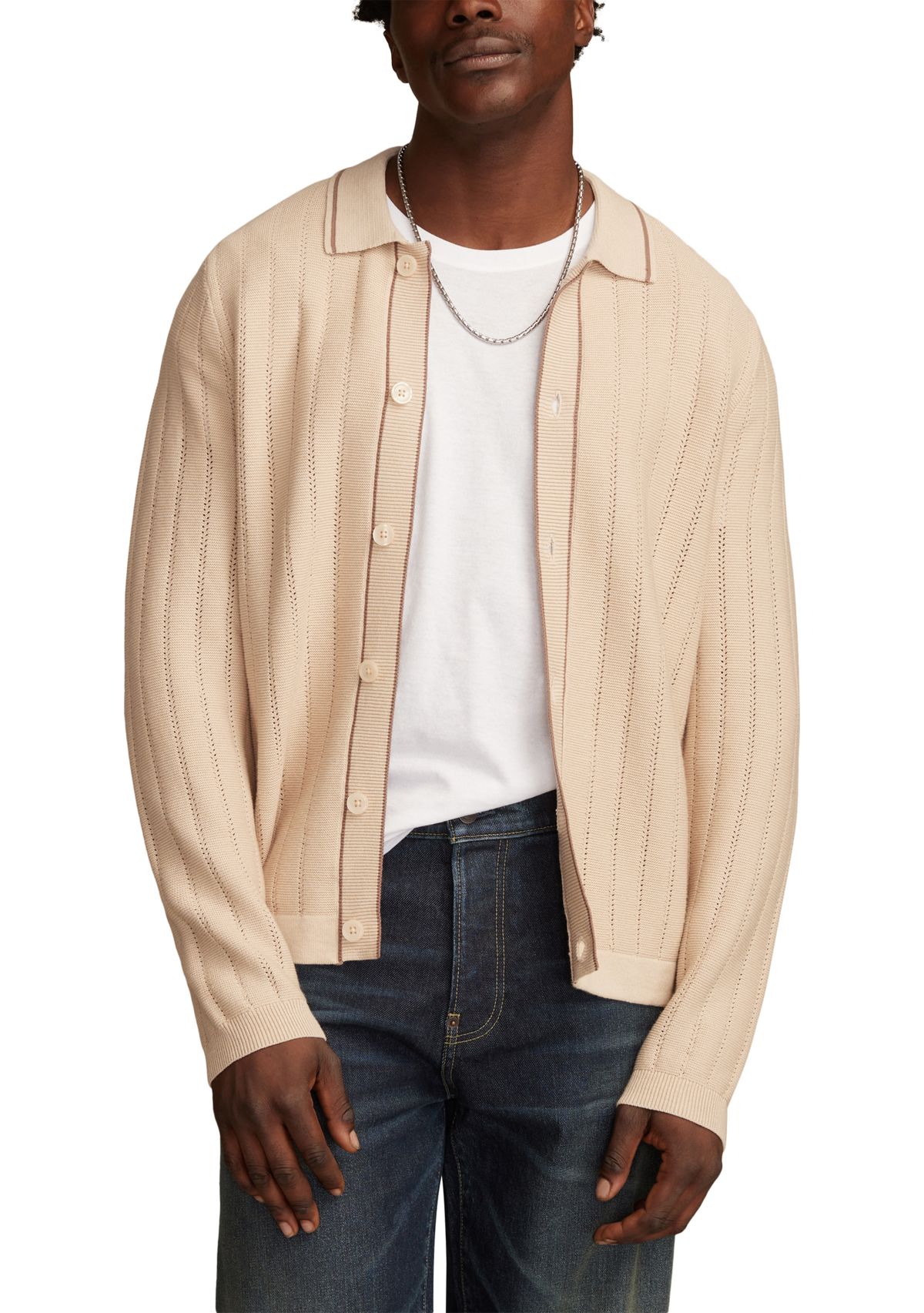 Womens Long Sleeve Button Down Sweater 