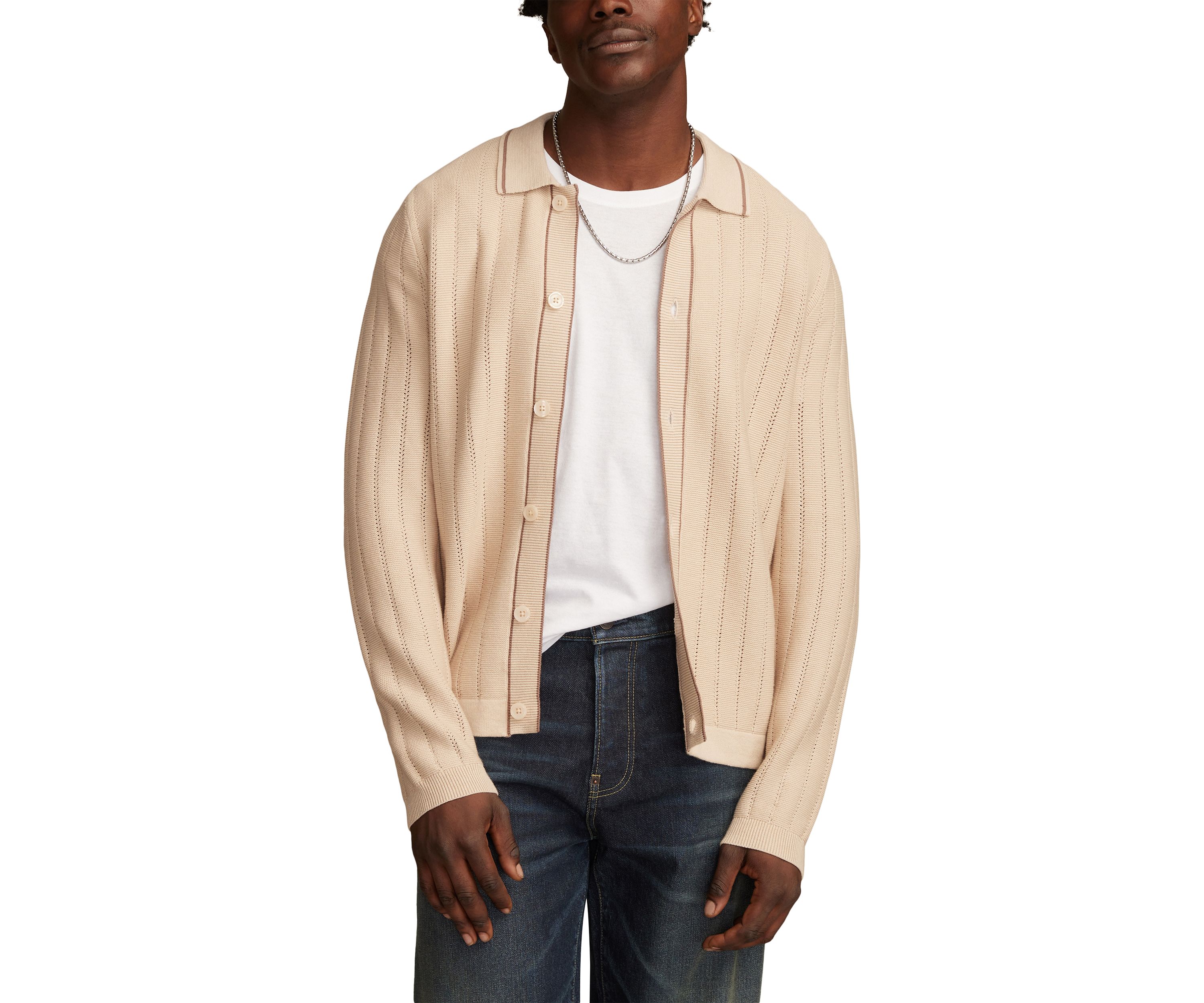 Womens Long Sleeve Button Down Sweater 