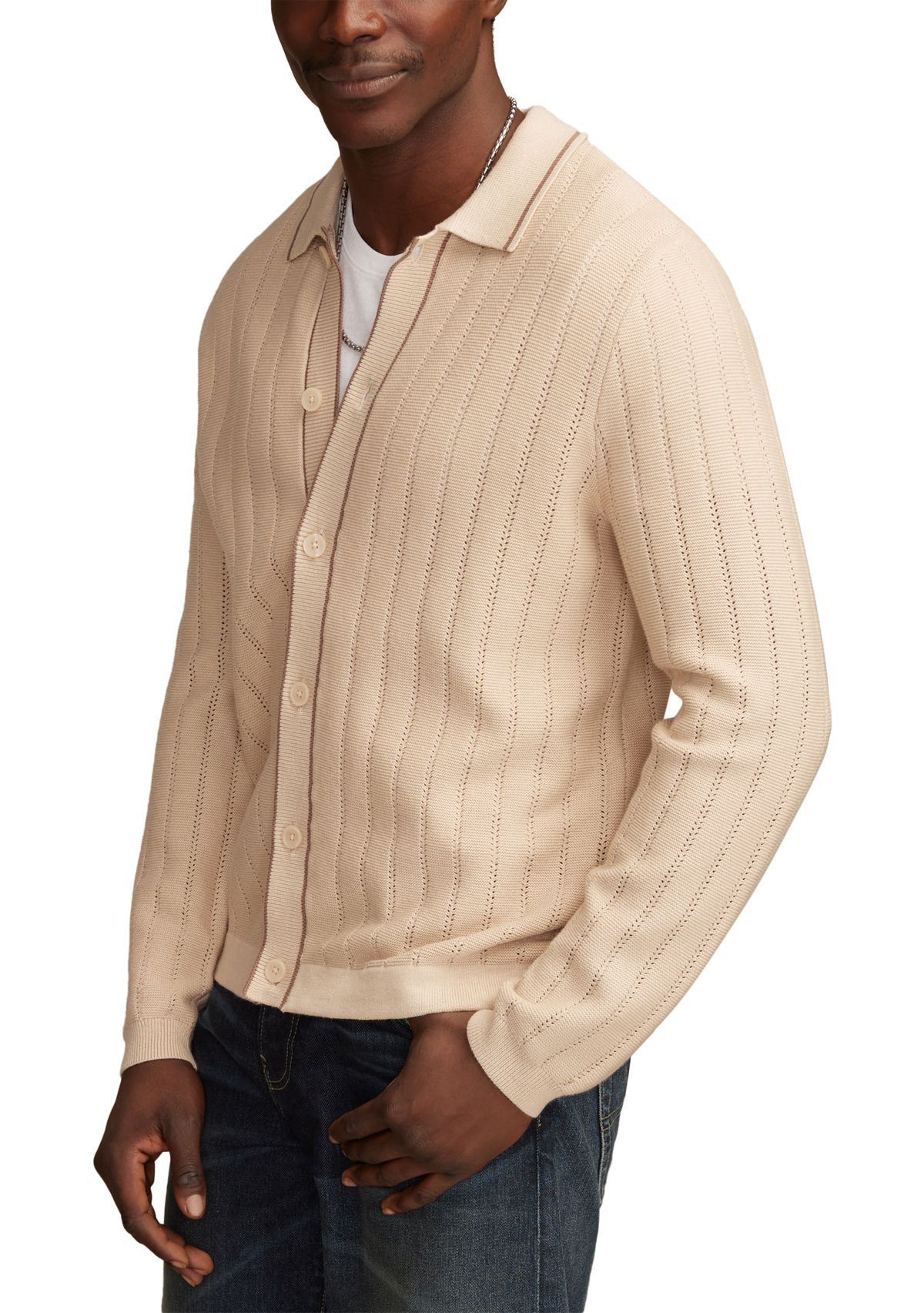 Womens Long Sleeve Button Down Sweater 