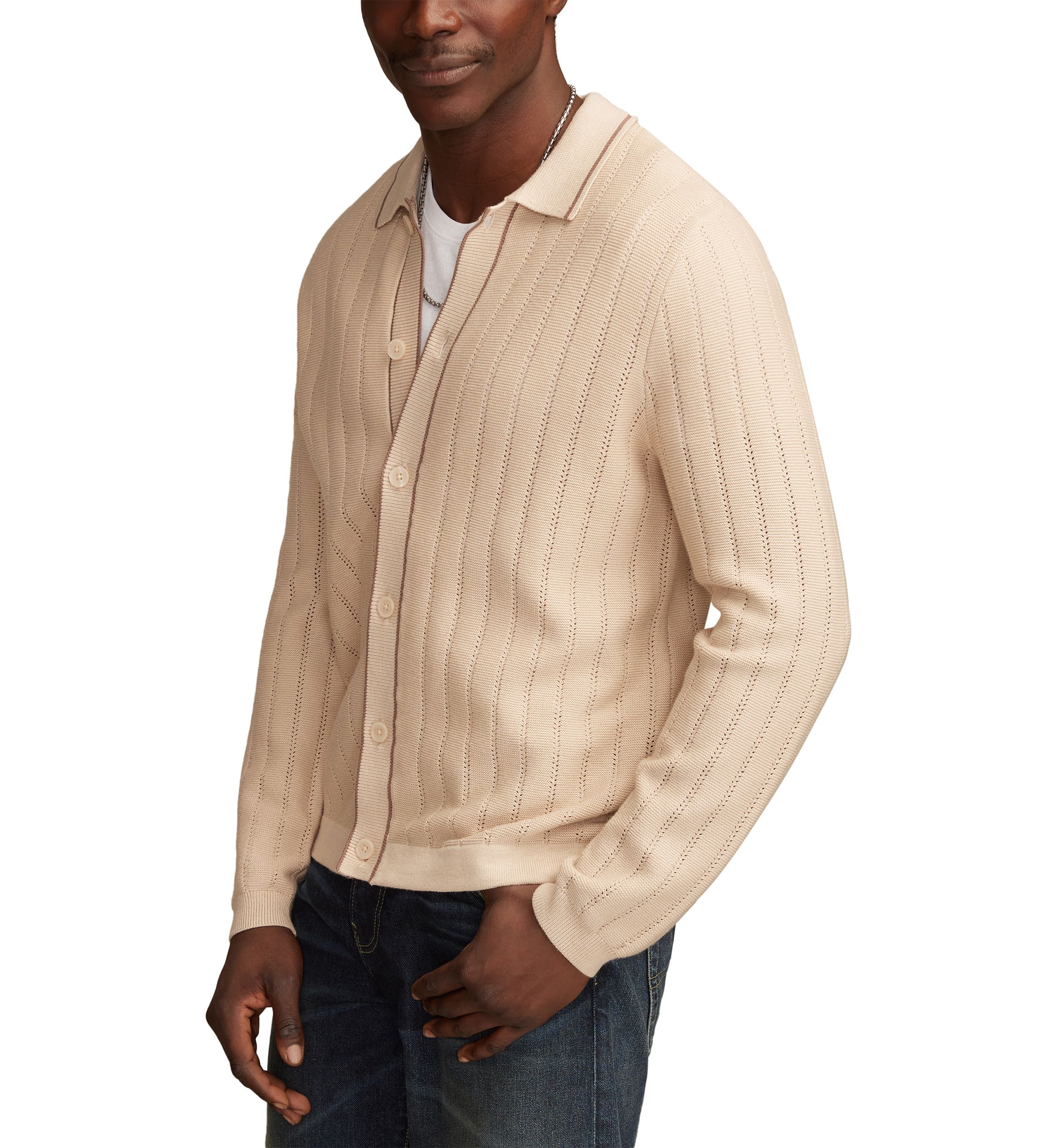 Womens Long Sleeve Button Down Sweater 