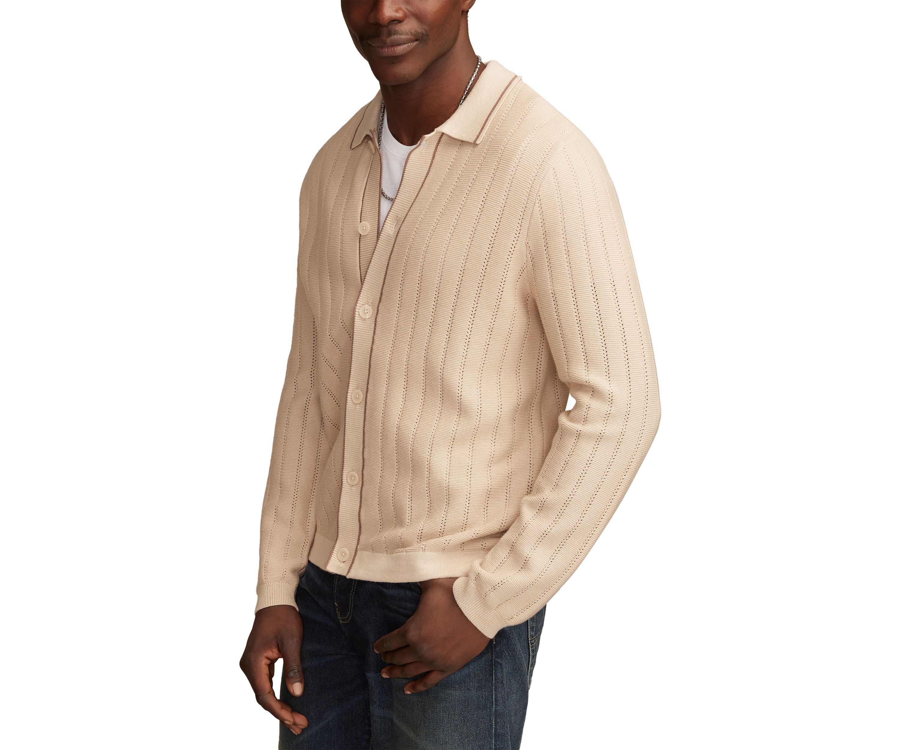 Womens Long Sleeve Button Down Sweater 