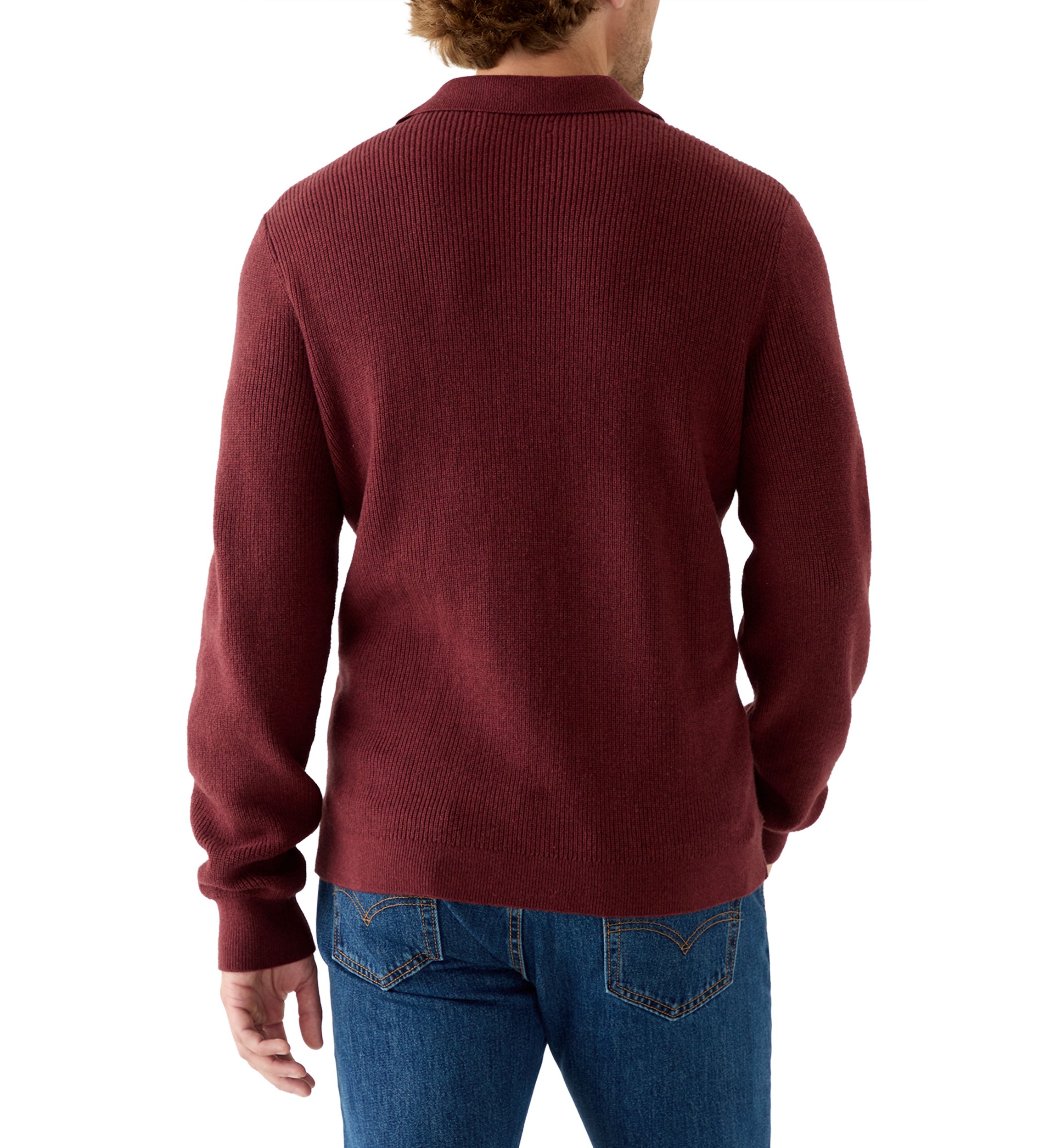Mens Johnny Collar Polo Sweater