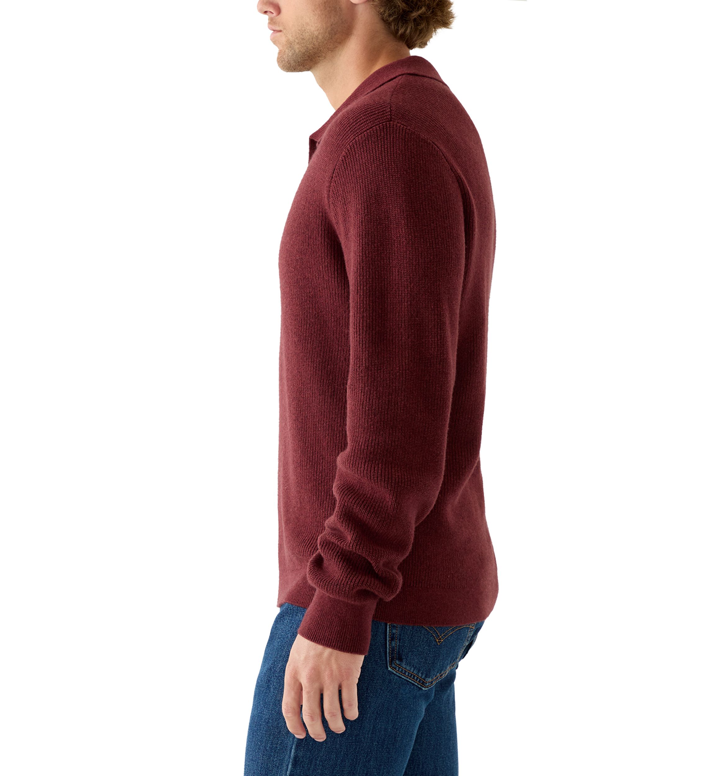 Mens Johnny Collar Polo Sweater
