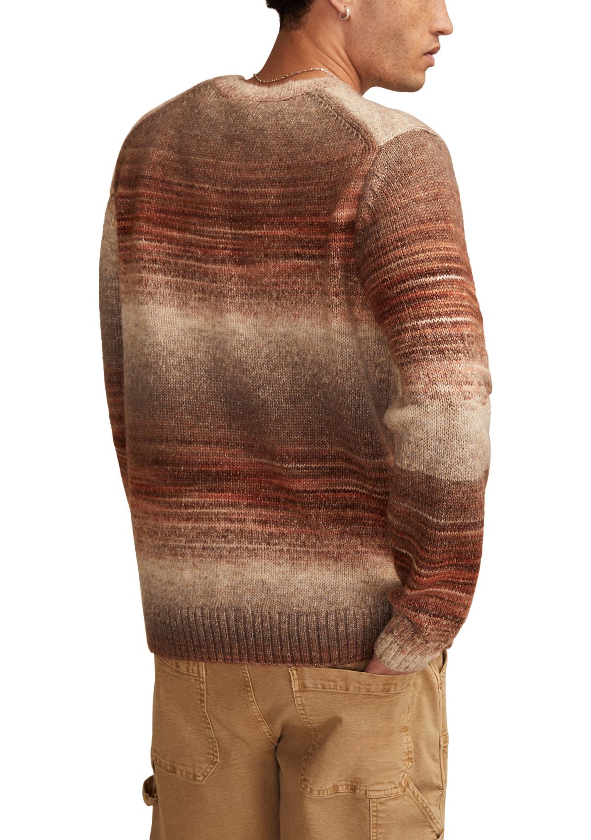 Mens Space Dye Crew Neck Sweater