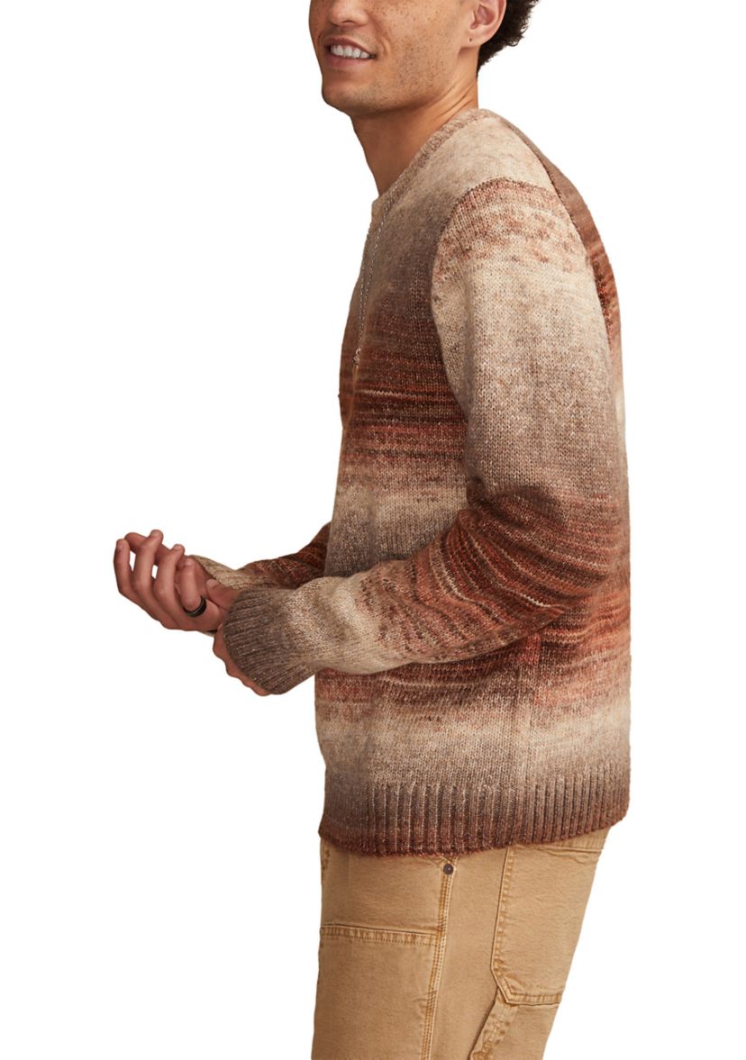 Mens Space Dye Crew Neck Sweater