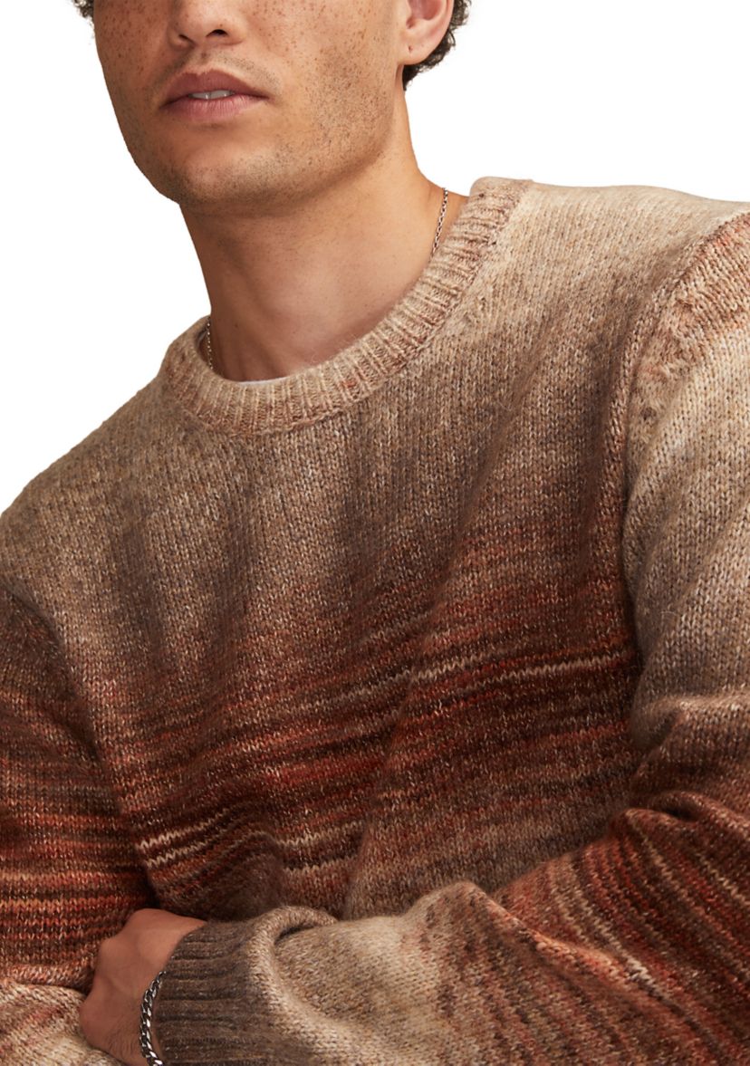 Mens Space Dye Crew Neck Sweater