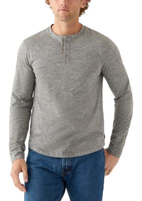 Lucky Brand Men's Long Sleeve Heather Henley Shirt