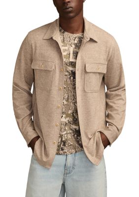 Lucky Brand Men's Double Faced Soft Knit Shirt, Medium