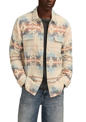 Lucky Brand Men's Long Sleeve Jacquard Utility Shirt