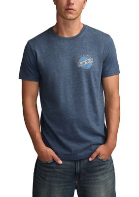 Lucky Brand Mens Short Sleeve Blue Moon Label TShirt