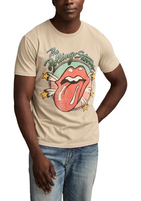 Lucky Brand Men's Short Sleeve Rolling Stones Stars T-Shirt