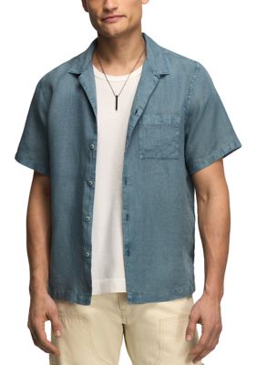 Lucky Brand Men's Short Sleeve Camp Collar Shirt