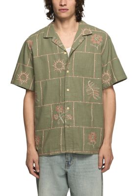 Lucky Brand Men's Camp Collar Shirt