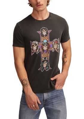Lucky Brand Men's Guns N' Roses Cross Graphic T-Shirt