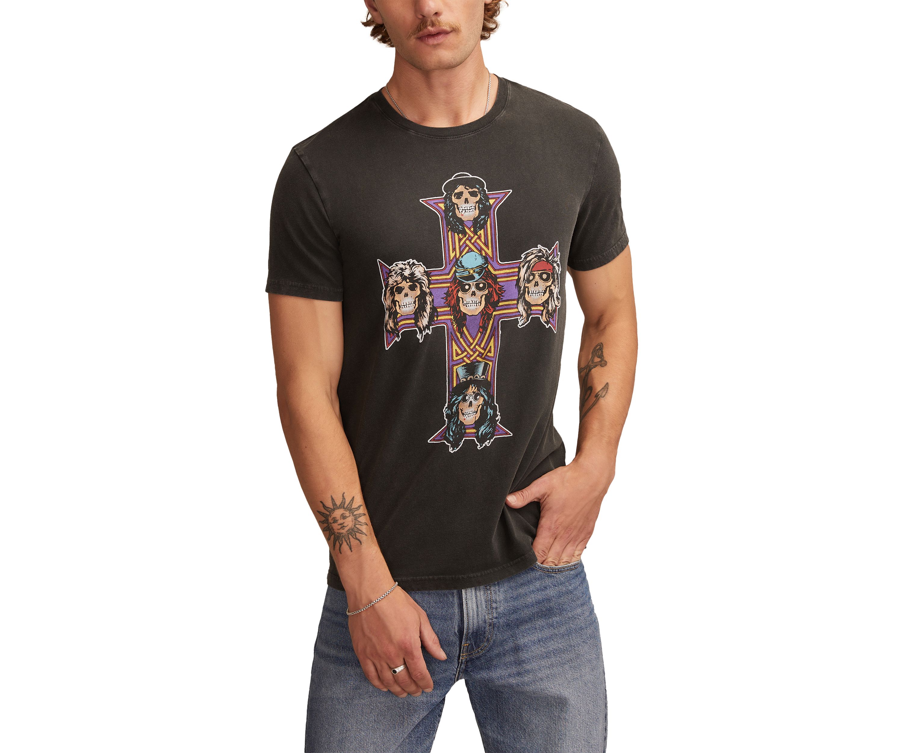 Guns N Roses Cross Graphic T-Shirt 