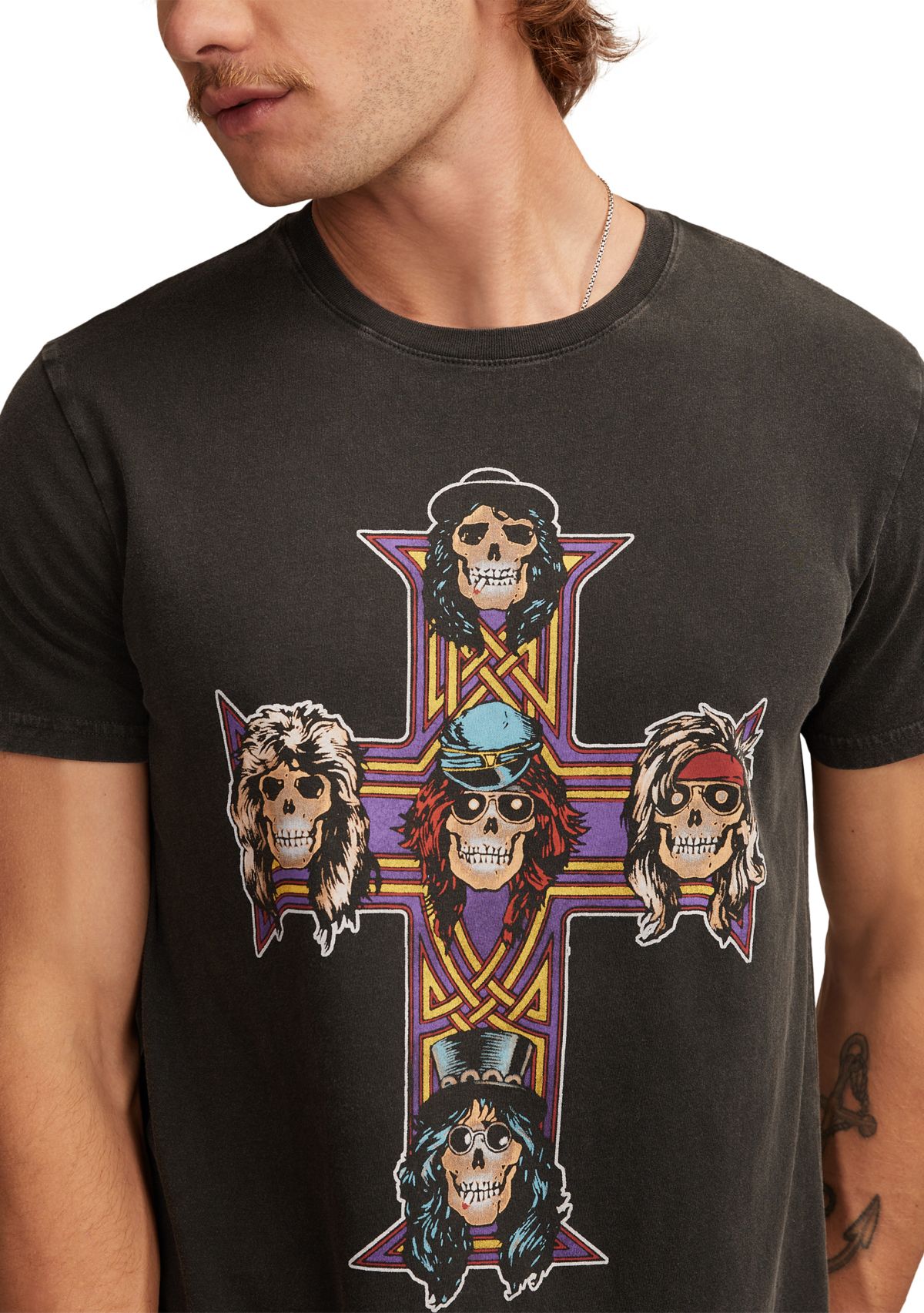 Guns N Roses Cross Graphic T-Shirt 