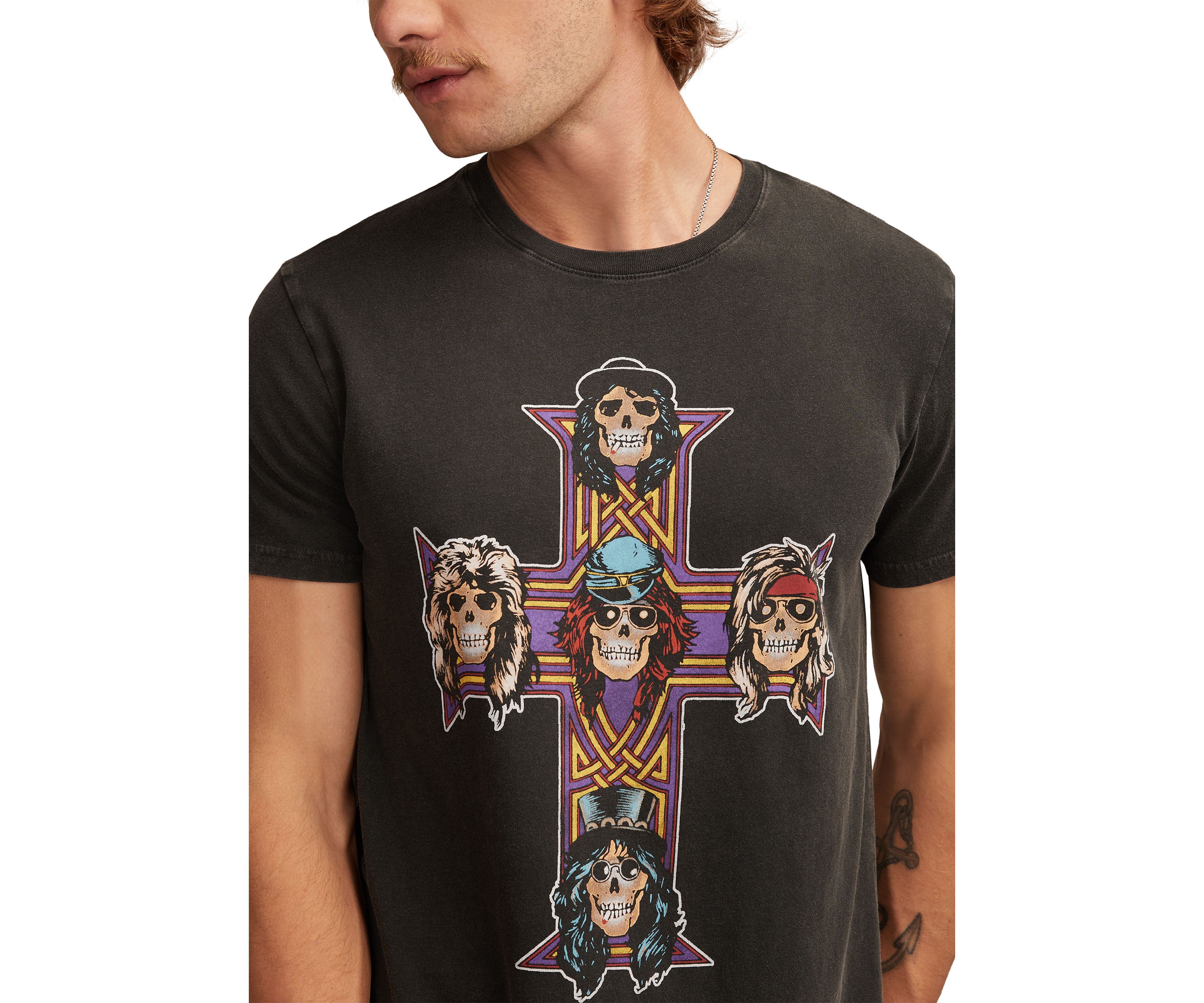 Guns N Roses Cross Graphic T-Shirt 